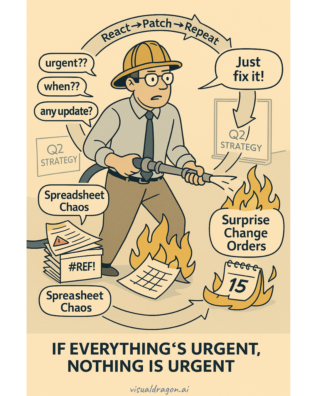 Addressing firefighting in supply chain operations
